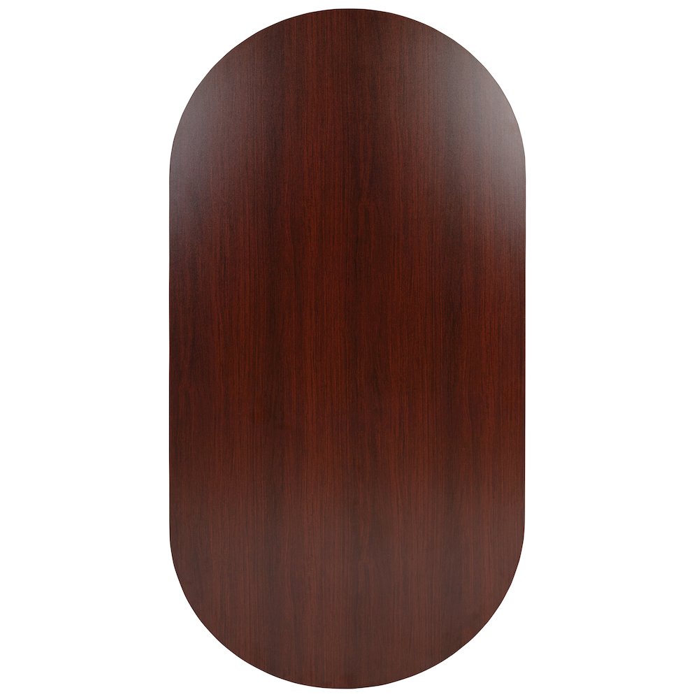 6 Foot (72 inch) Oval Conference Table in Mahogany. Picture 10