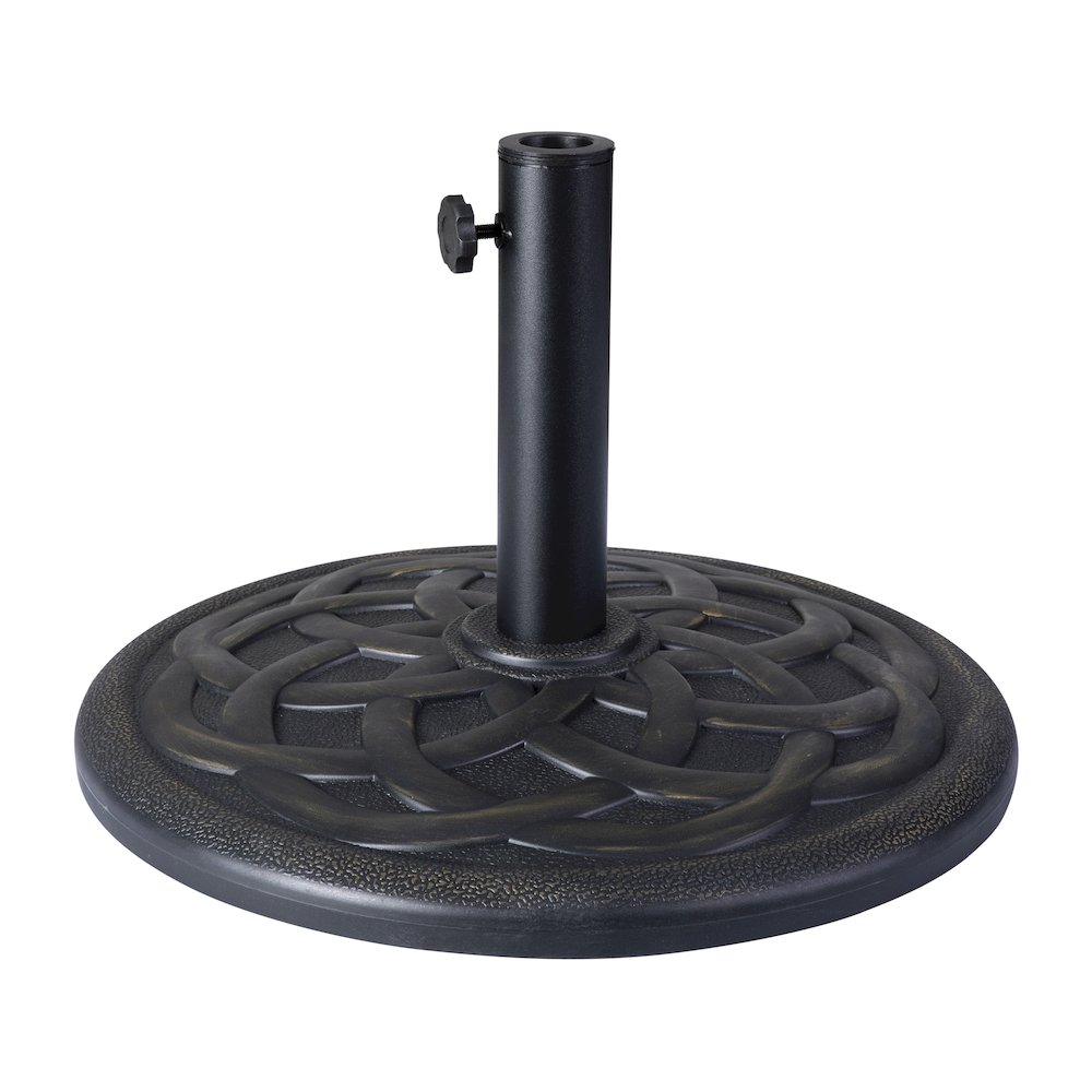 Universal Bronze Cement Patio Umbrella Base - 19.25" Diameter. Picture 9