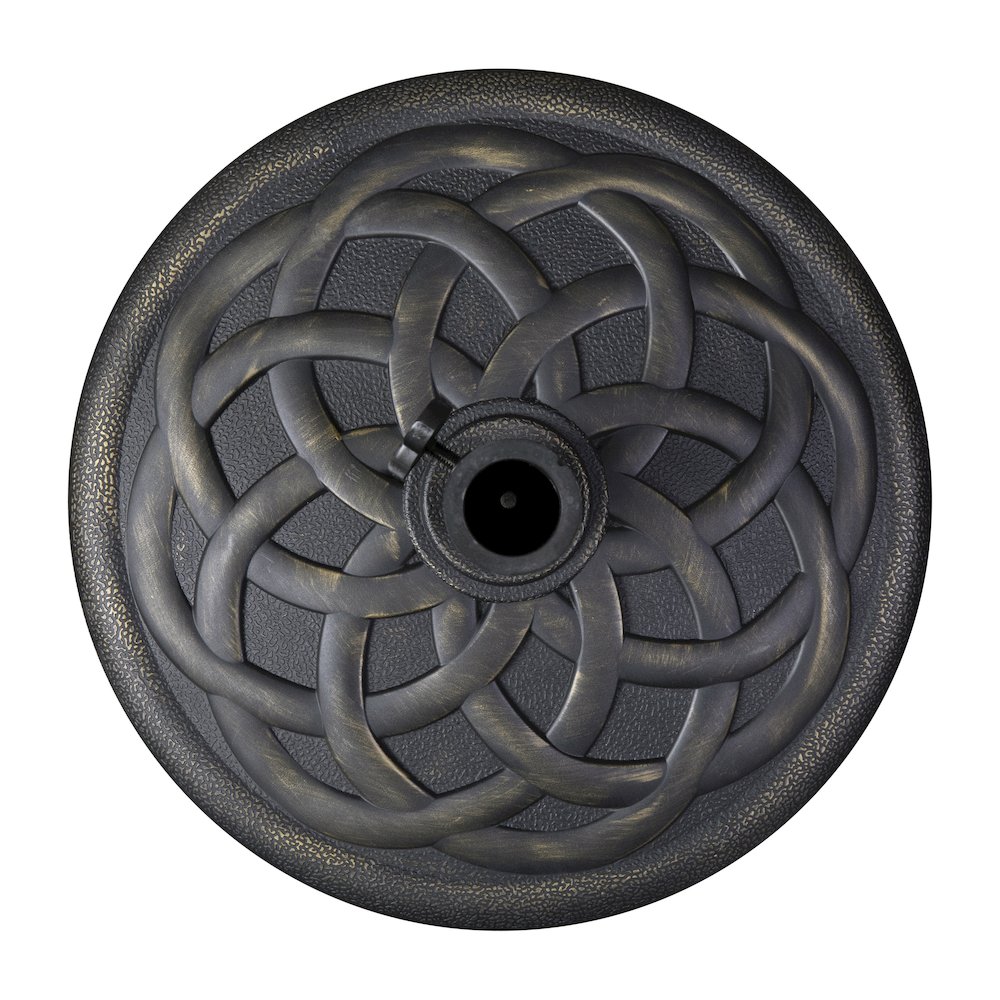 Universal Bronze Cement Patio Umbrella Base - 19.25" Diameter. Picture 10