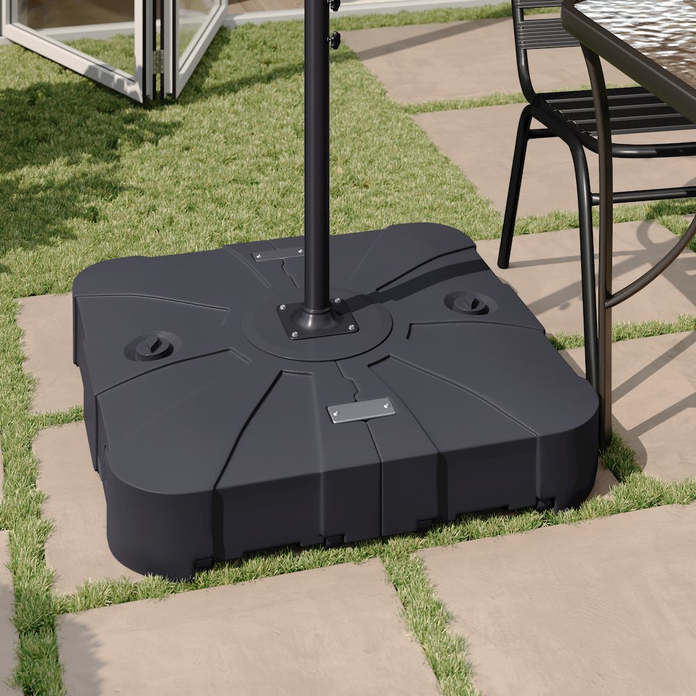 Universal Offset Umbrella Base for Cantilever and Roman Umbrellas, Black. Picture 3