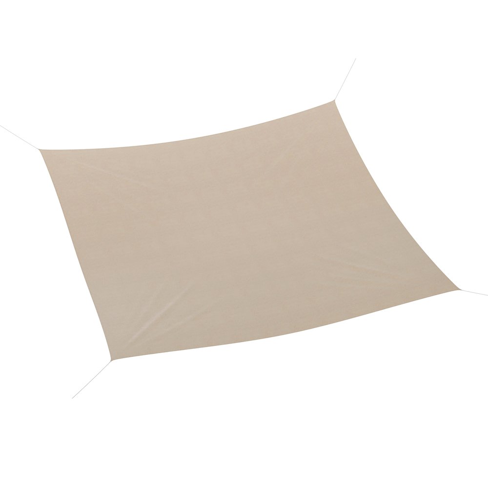 20ft Rectangle Sun Sail Shade Canopy with Included Nylon Attachment Ropes, Sand. Picture 1