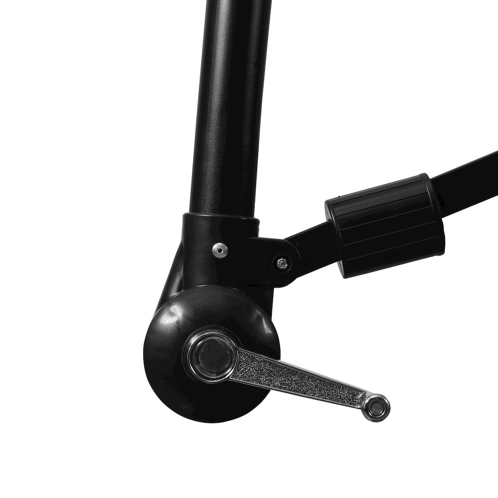 Commercial Grade 10 ft Round Solar LED Patio Cantilever Umbrella, Tan. Picture 9