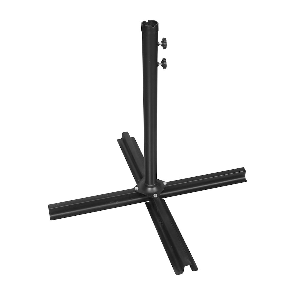 Commercial Grade 10 ft Round Solar LED Patio Cantilever Umbrella, Tan. Picture 10