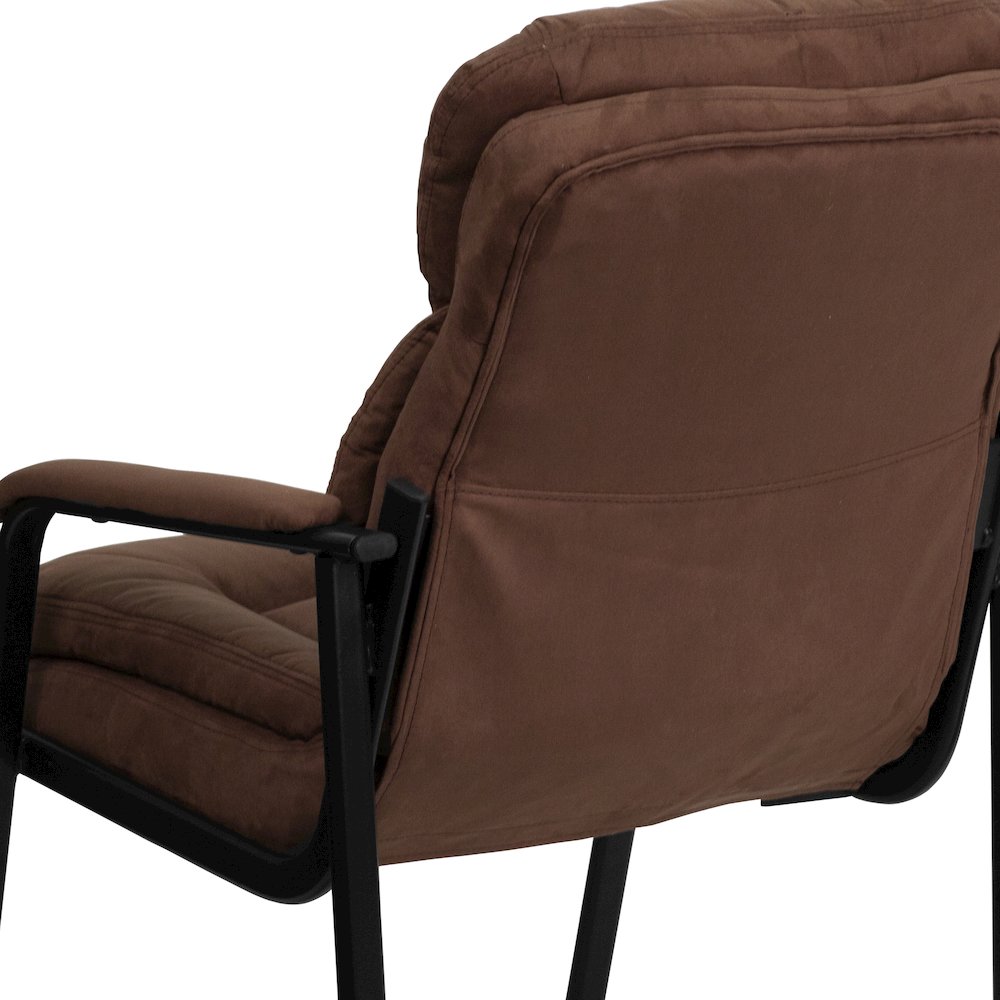 Brown Microfiber Executive Side Reception Chair. Picture 11