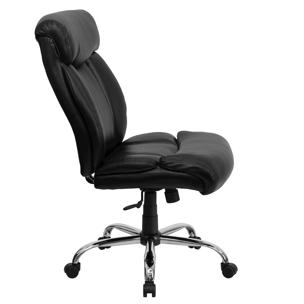 Big & Tall 400 lb. Rated Black Executive Office Chair with Full Headrest. Picture 10