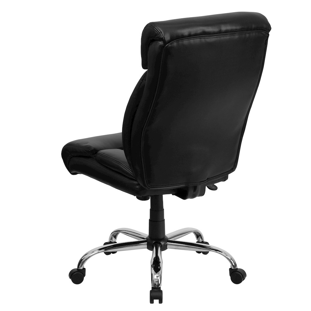 Big & Tall 400 lb. Rated Black Executive Office Chair with Full Headrest. Picture 8