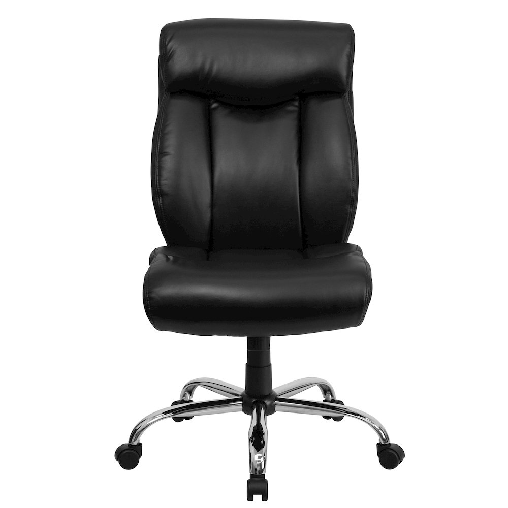 Big & Tall 400 lb. Rated Black Executive Office Chair with Full Headrest. Picture 11