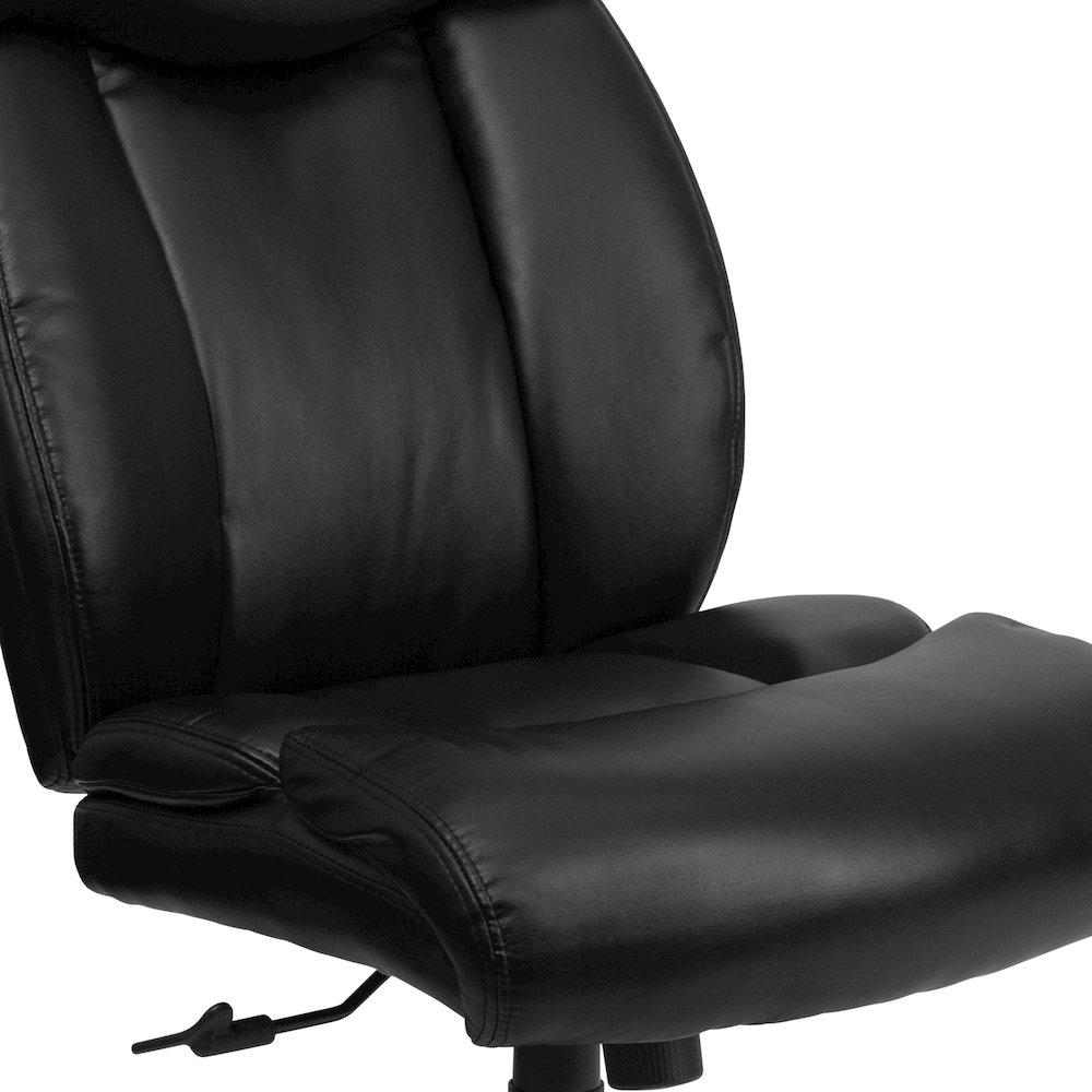 Big & Tall 400 lb. Rated Black Executive Office Chair with Full Headrest. Picture 9