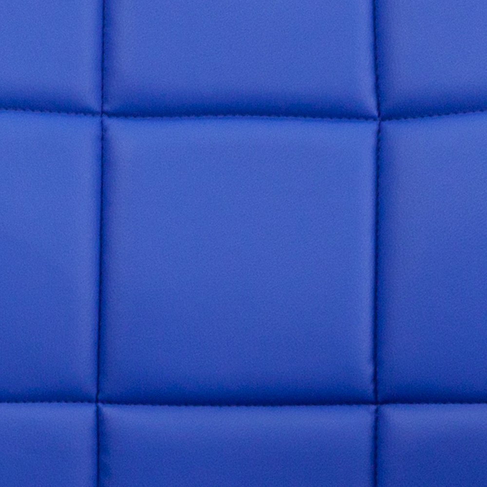 Mid-Back Blue Quilted Vinyl Swivel Task Office Chair with Arms. Picture 13