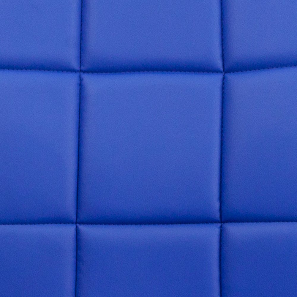 Mid-Back Blue Quilted Vinyl Swivel Task Office Chair. Picture 13