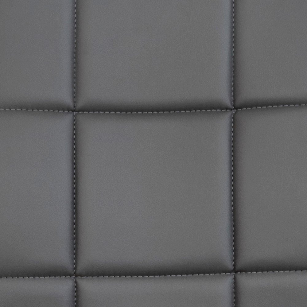 Mid-Back Gray Quilted Vinyl Swivel Task Office Chair with Arms. Picture 12