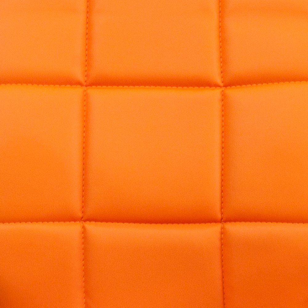 Mid-Back Orange Quilted Vinyl Swivel Task Office Chair. Picture 13