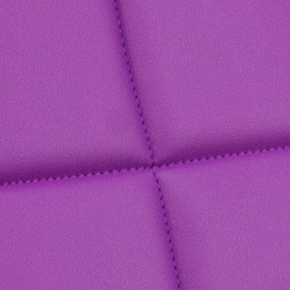 Mid-Back Purple Quilted Vinyl Swivel Task Office Chair with Arms. Picture 13