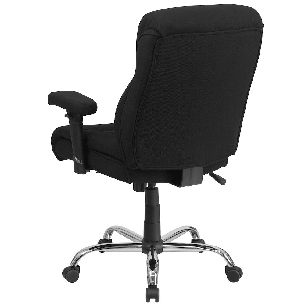 400 lb. Rated Black Fabric Task Office Chair with Line Stitching. Picture 7