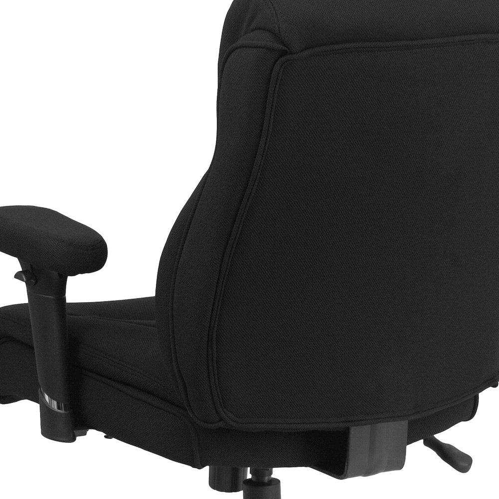 400 lb. Rated Black Fabric Task Office Chair with Line Stitching. Picture 11