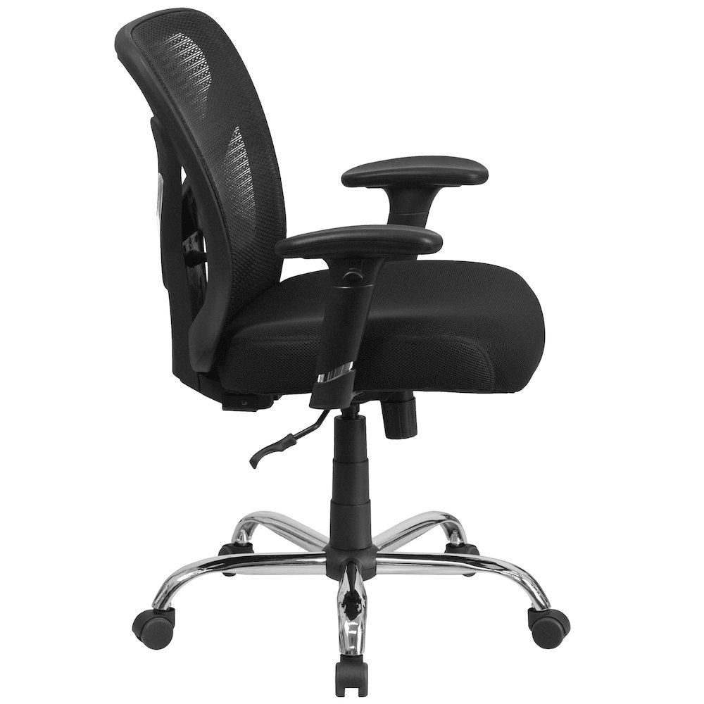 Big & Tall Office Chair | Adjustable Height Mesh Swivel Office Chair with Wheels. Picture 10
