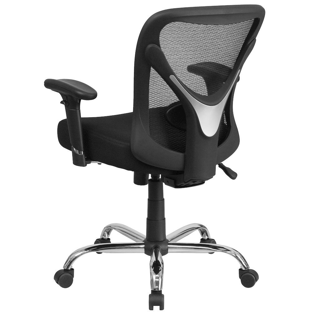 Big & Tall Office Chair | Adjustable Height Mesh Swivel Office Chair with Wheels. Picture 8