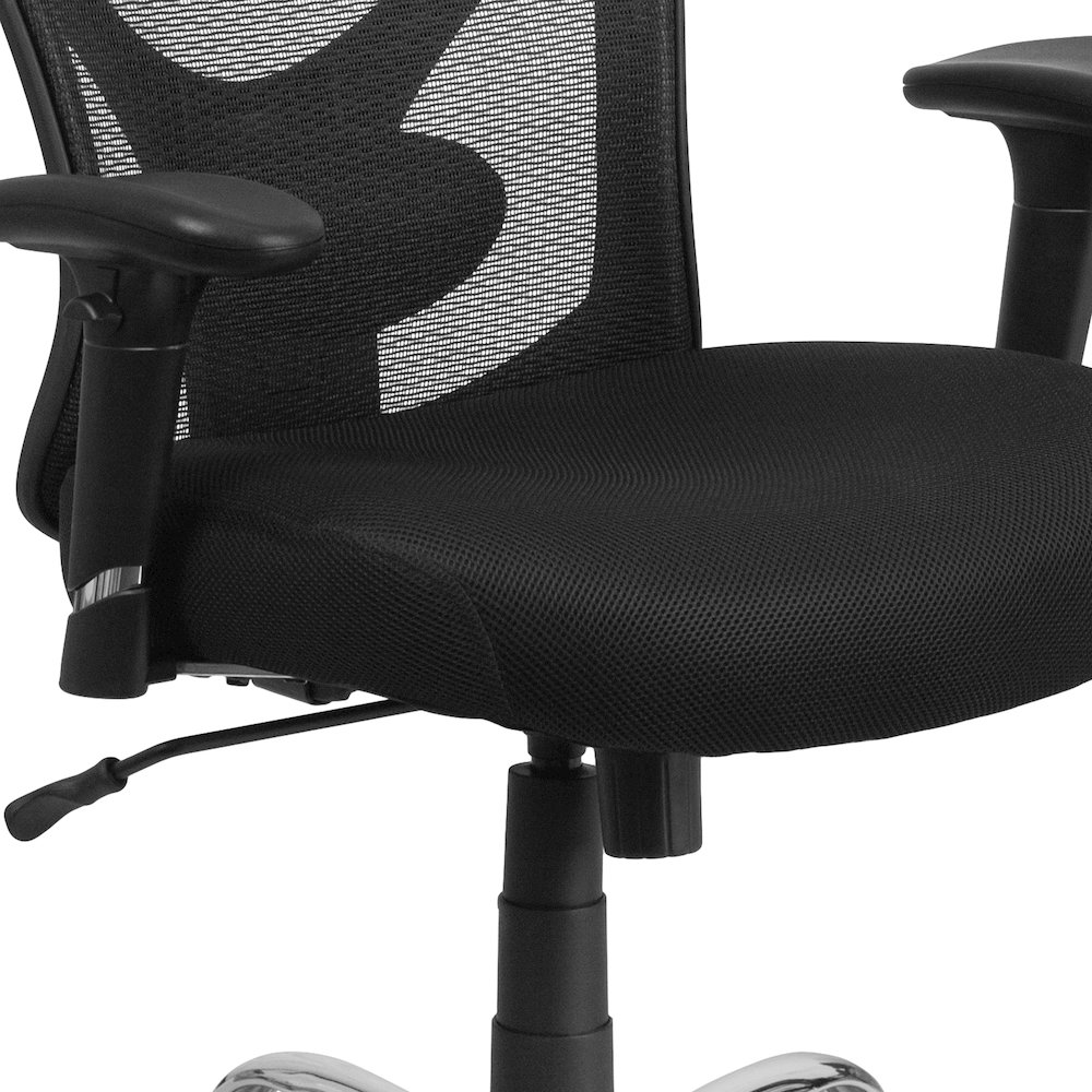 Big & Tall Office Chair | Adjustable Height Mesh Swivel Office Chair with Wheels. Picture 12