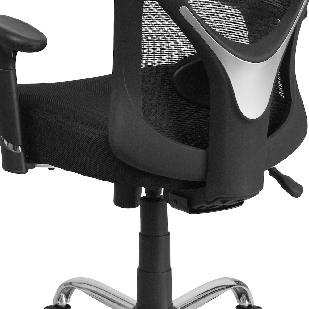 Big & Tall Office Chair | Adjustable Height Mesh Swivel Office Chair with Wheels. Picture 9