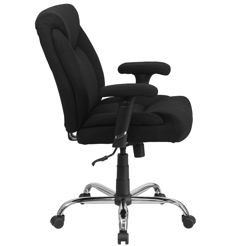 400 lb. Rated Black Fabric Deep Tufted Swivel Task Office Chair. Picture 10