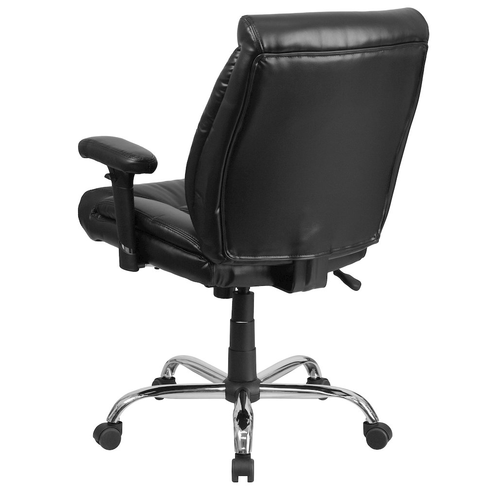 400 lb. Rated Black Deep Tufted Task Office Chair with Adjustable Arms. Picture 7