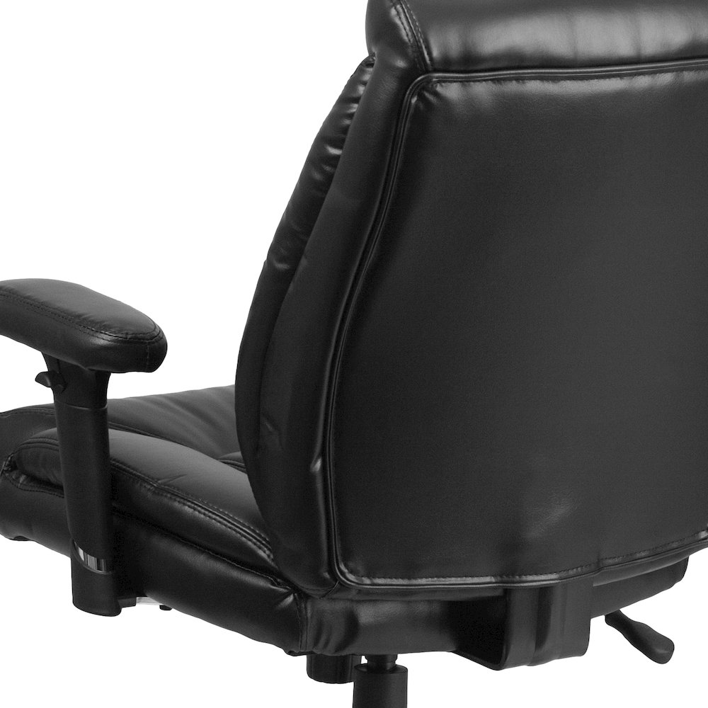 400 lb. Rated Black Deep Tufted Task Office Chair with Adjustable Arms. Picture 11