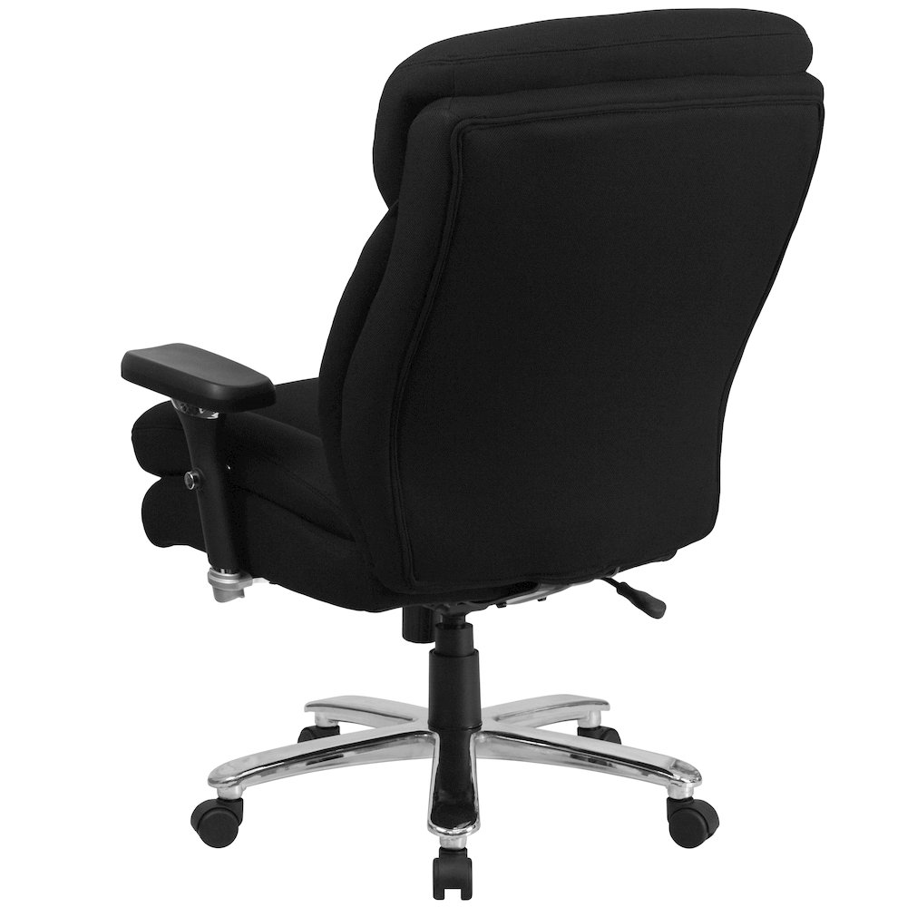 24/7 Intensive Use 400 lb. Rated Black Fabric Executive Office Chair. Picture 8