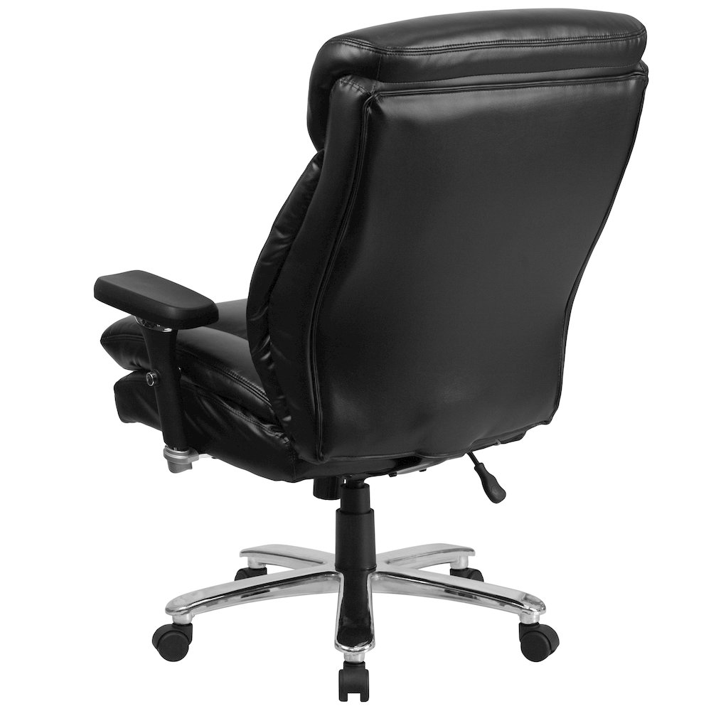 24/7 Intensive Use Big & Tall 400 lb. Rated Black Office Chair with Lumbar Knob. Picture 7