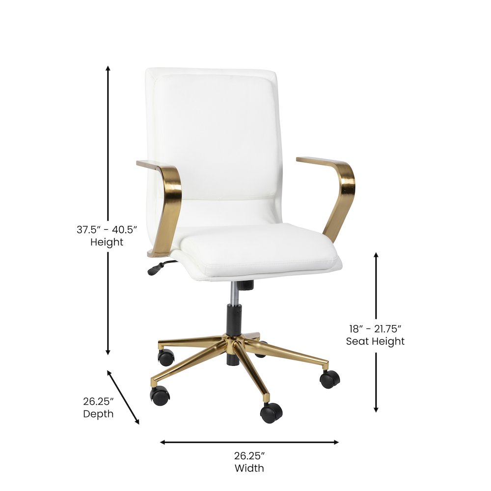Modern Elevated Mid-Back Executive Office Chair. Picture 5