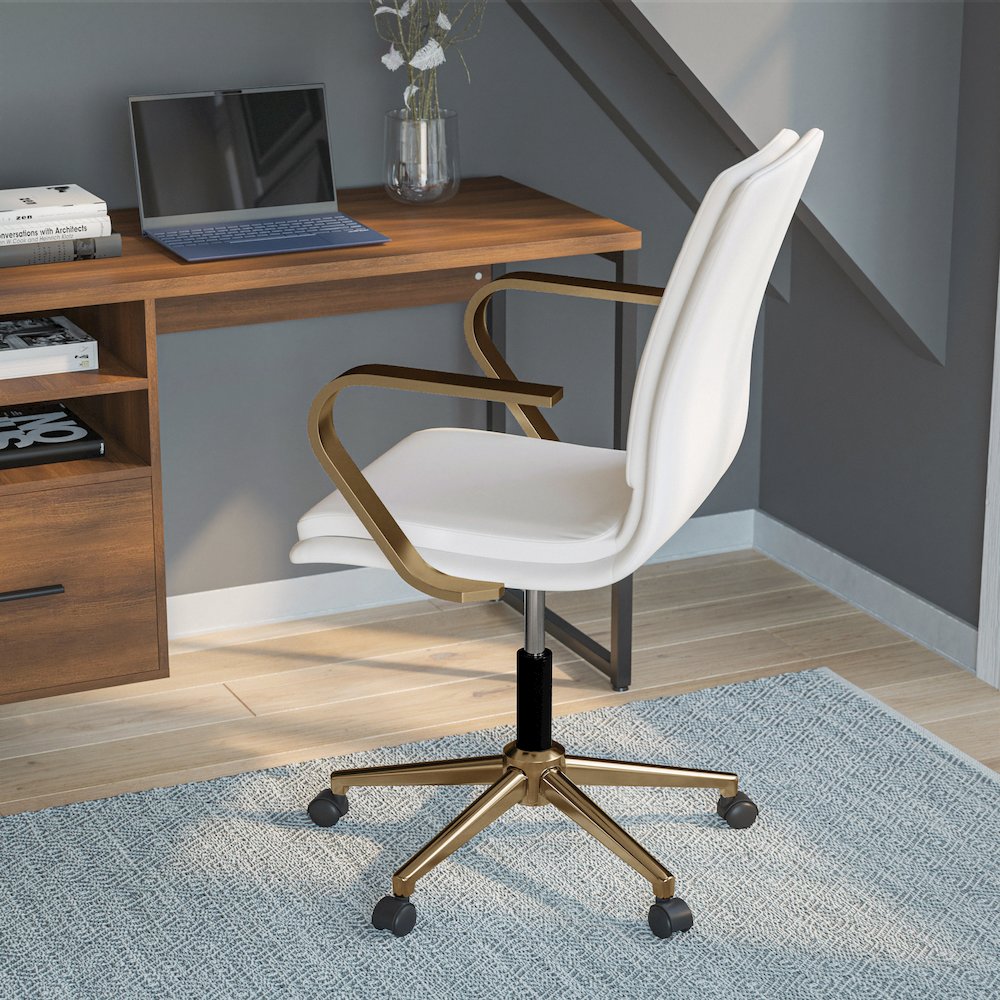 Modern Elevated Mid-Back Executive Office Chair. Picture 6