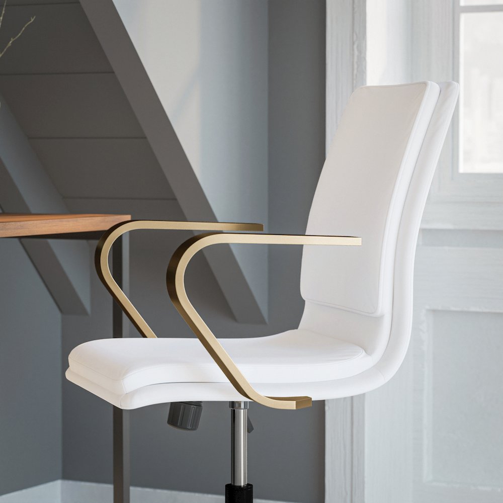 Modern Elevated Mid-Back Executive Office Chair. Picture 7
