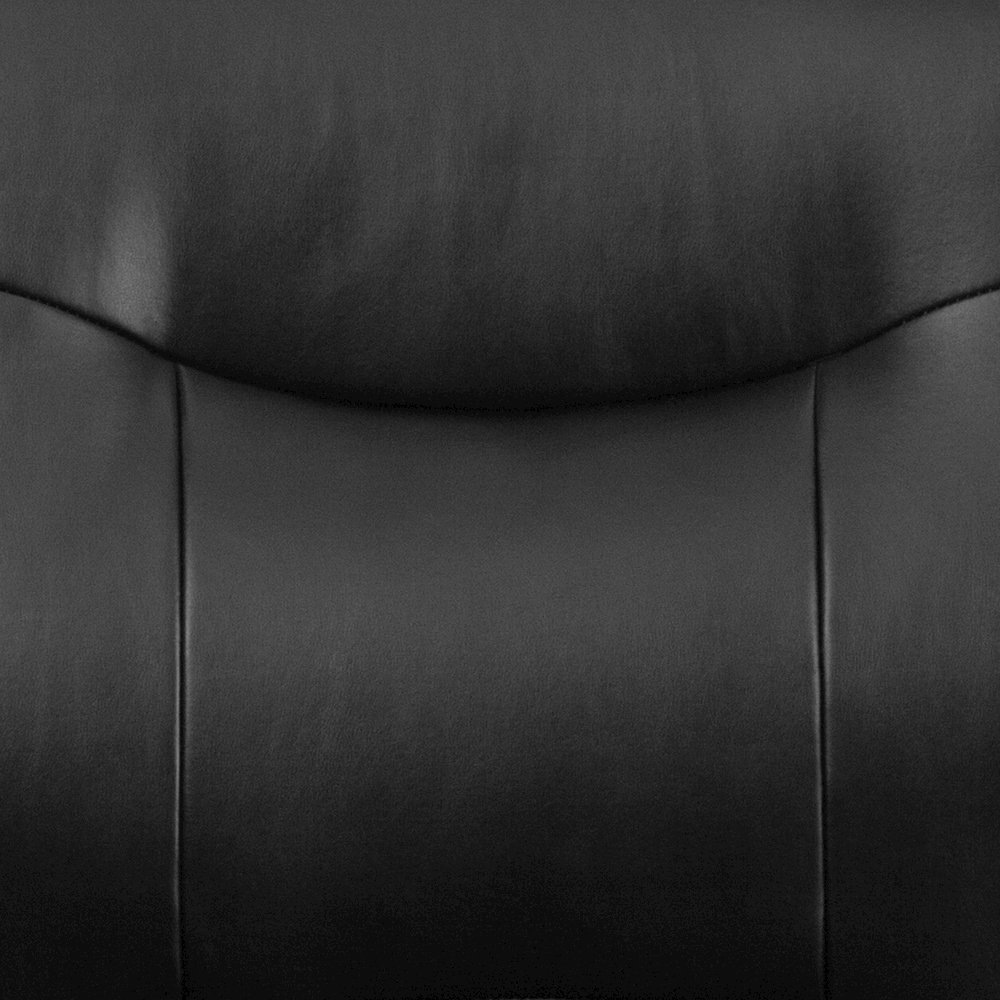 Big & Tall 500 lb. Rated Black Executive Side Reception Chair with Sled Base. Picture 12