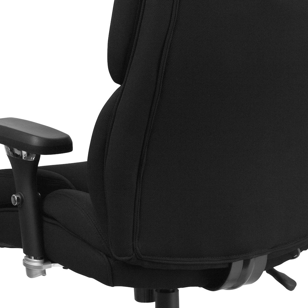 400 lb. Rated Black Fabric Executive Office Chair with Lumbar Knob. Picture 12