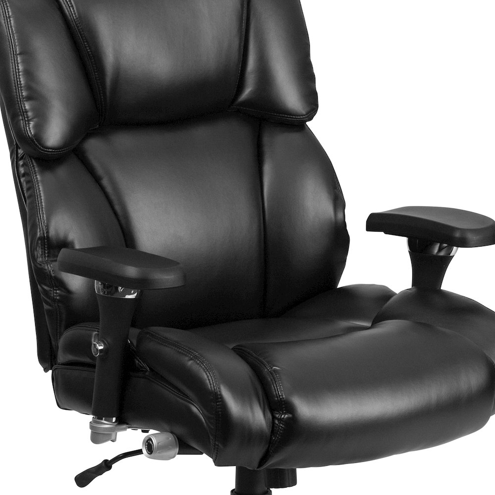 24/7 Intensive Use Big & Tall 400 lb. Rated Black Executive Lumbar Office Chair. Picture 12