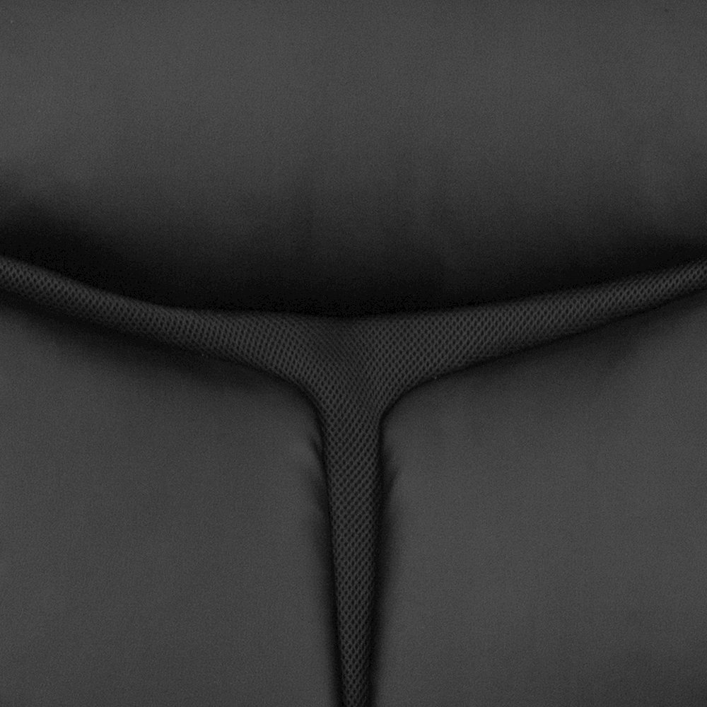 High Back Black Executive Swivel Office Chair with Slight Mesh Accent and Arms. Picture 12