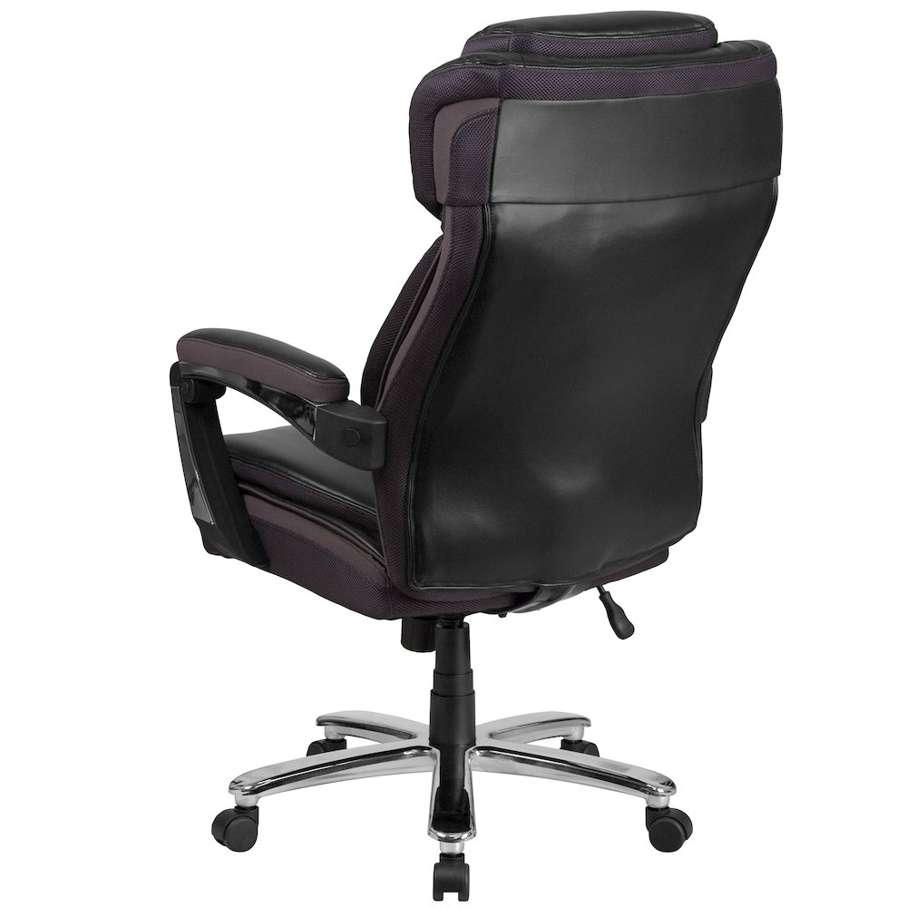 500 lb. Rated Black Executive Swivel Office Chair with Adjustable Headrest. Picture 12
