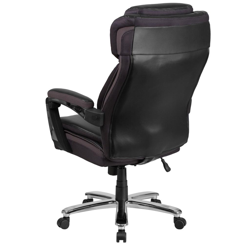 Big & Tall 500 lb. Rated Black LeatherSoft Executive Swivel Ergonomic Office Chair with Adjustable Headrest. Picture 4