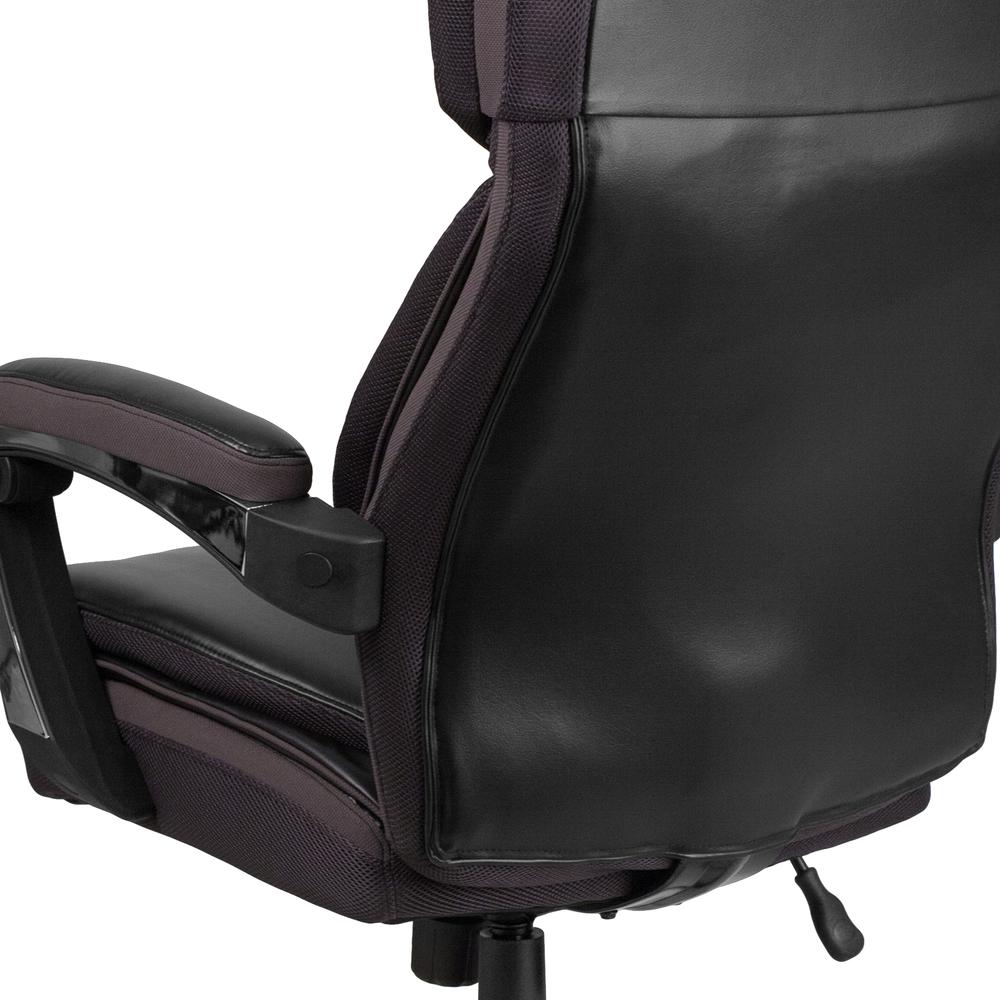 Big & Tall 500 lb. Rated Black LeatherSoft Executive Swivel Ergonomic Office Chair with Adjustable Headrest. Picture 7