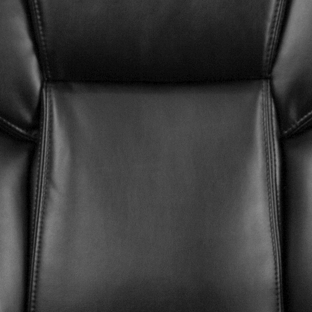 Mid-Back Black LeatherSoft Executive Swivel Office Chair with Padded Arms. Picture 12