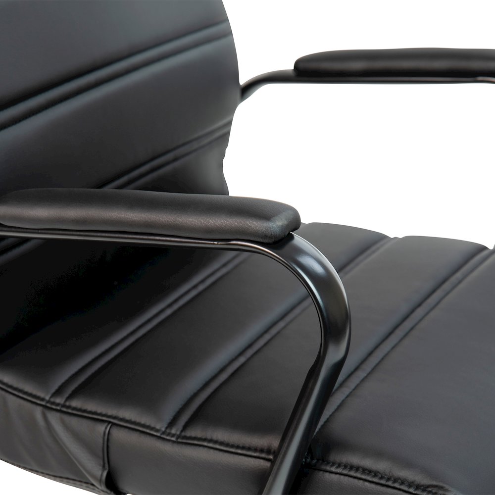 High Back Black Executive Swivel Office Chair with Black Frame and Arms. Picture 12