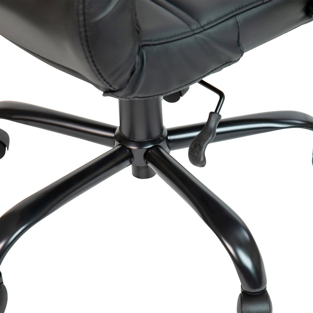 High Back Black Executive Swivel Office Chair with Black Frame and Arms. Picture 13