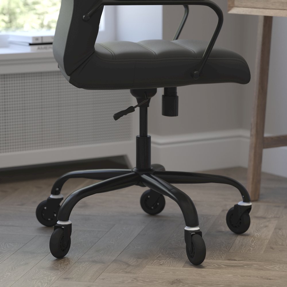 High Back Black Executive Swivel Office Chair with Black Frame, Arms,. Picture 7