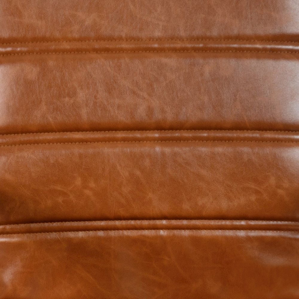 Mid-Back Brown Executive Swivel Office Chair with Black Frame and Arms. Picture 19