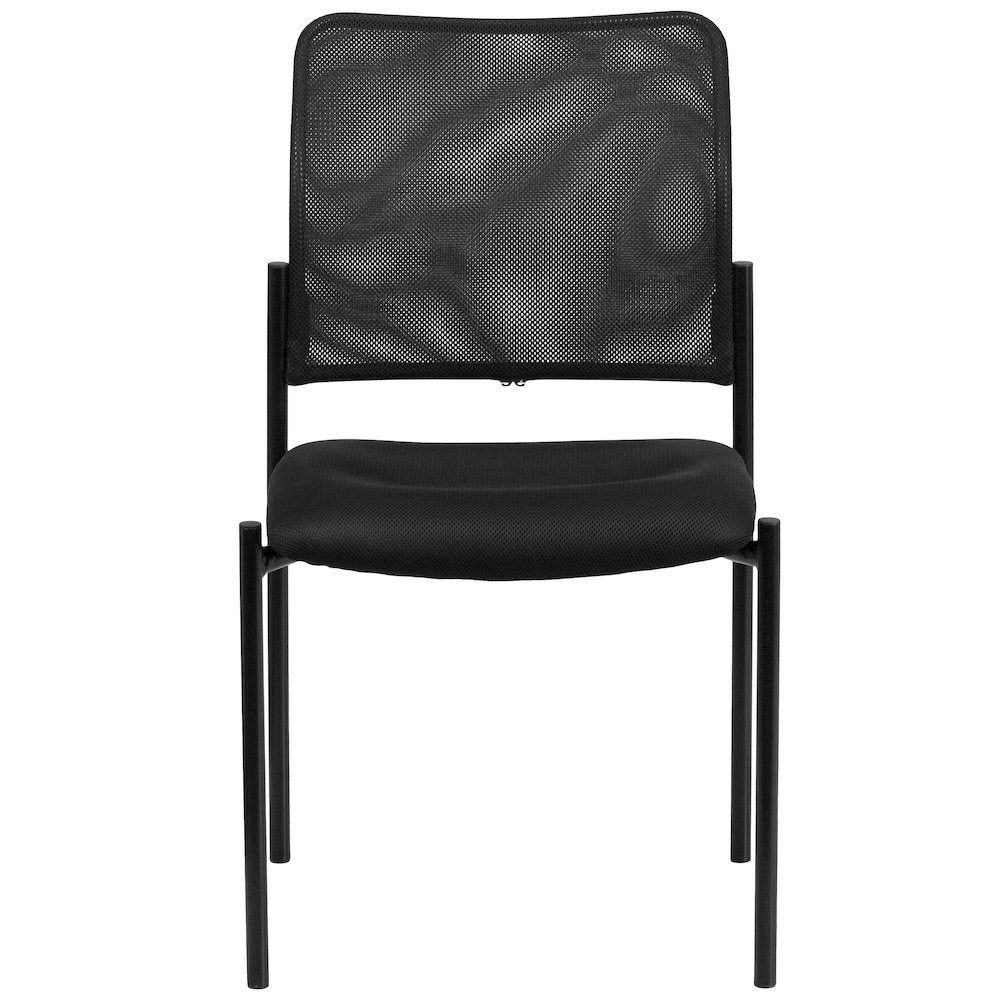 Comfort Black Mesh Stackable Steel Side Chair. Picture 10