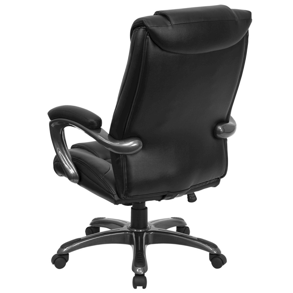 High Back Black Layered Upholstered Executive Swivel Office Chair. Picture 7