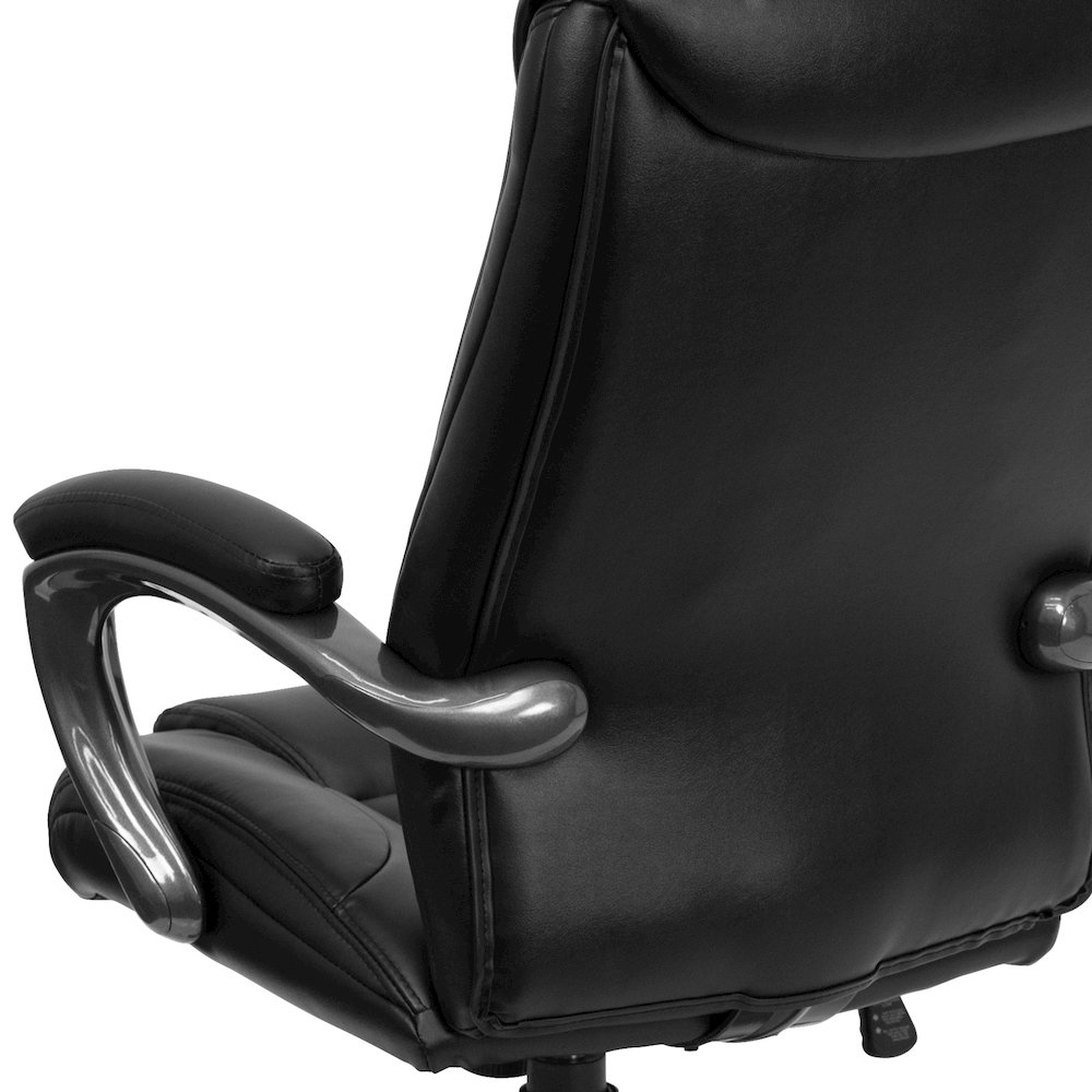 High Back Black Layered Upholstered Executive Swivel Office Chair. Picture 11
