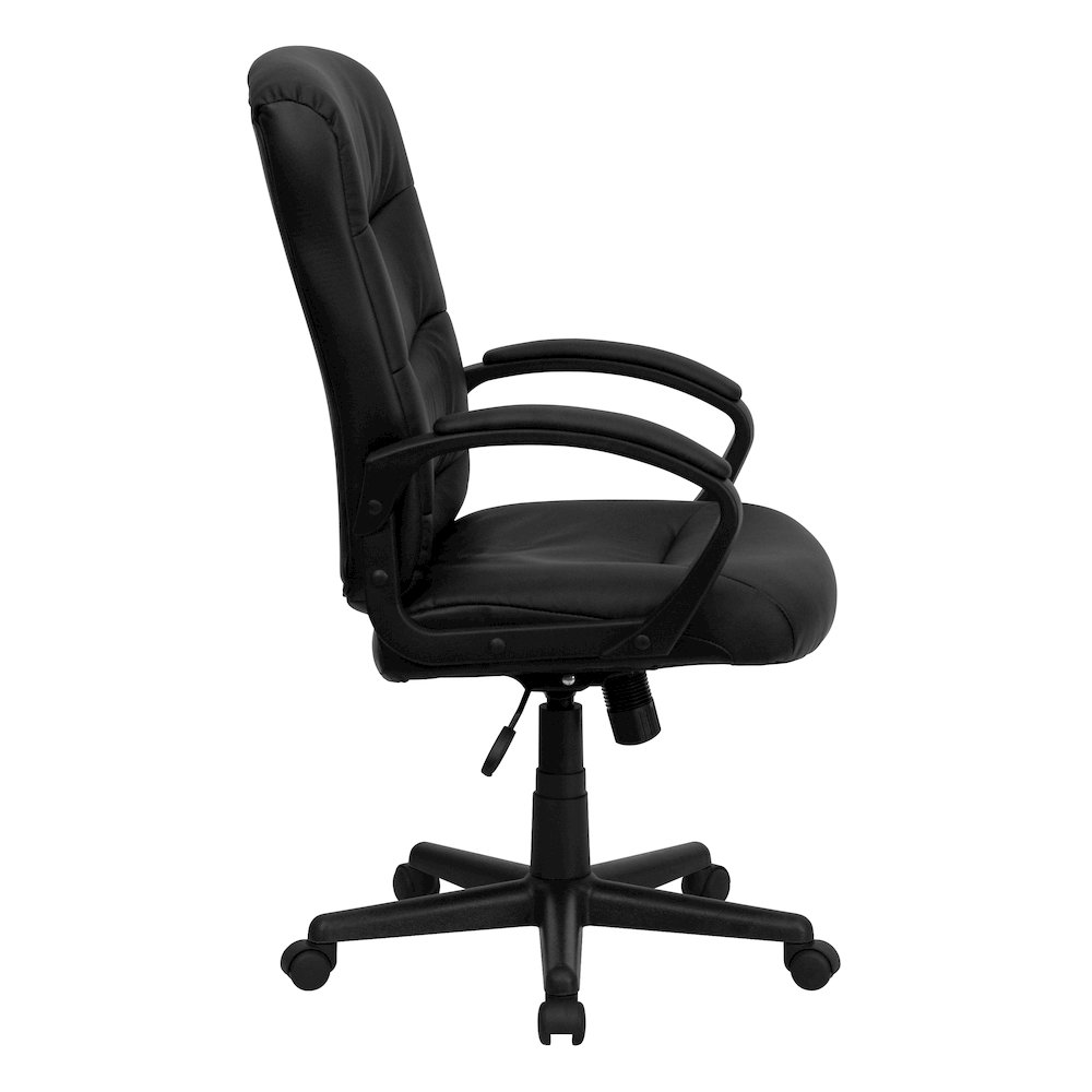 Mid-Back Black Executive Swivel Office Chair. Picture 10