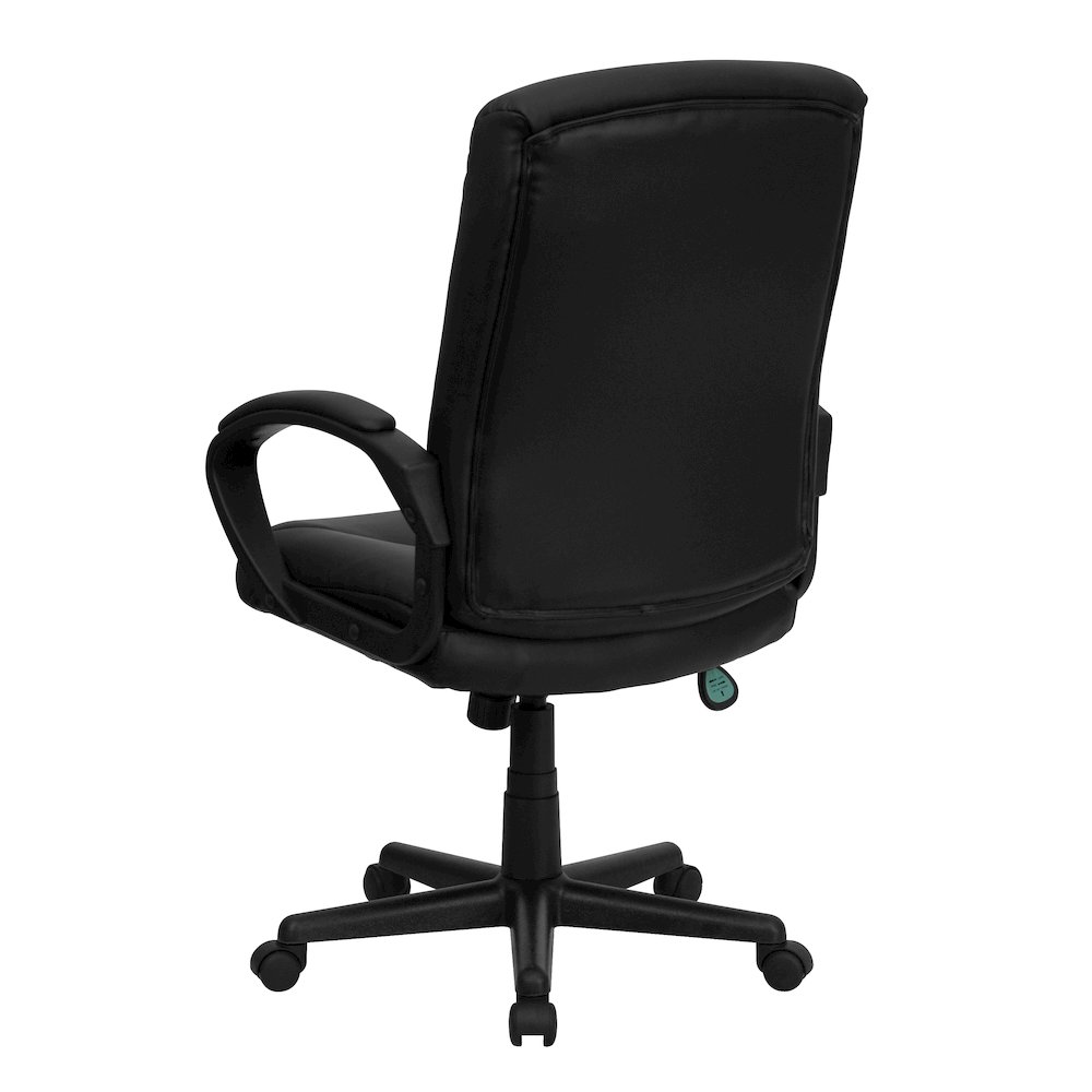Mid-Back Black Executive Swivel Office Chair. Picture 8