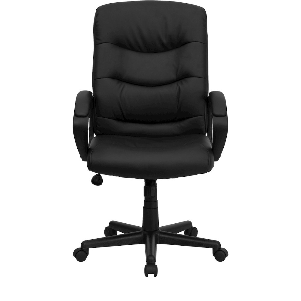 Mid-Back Black Executive Swivel Office Chair. Picture 11
