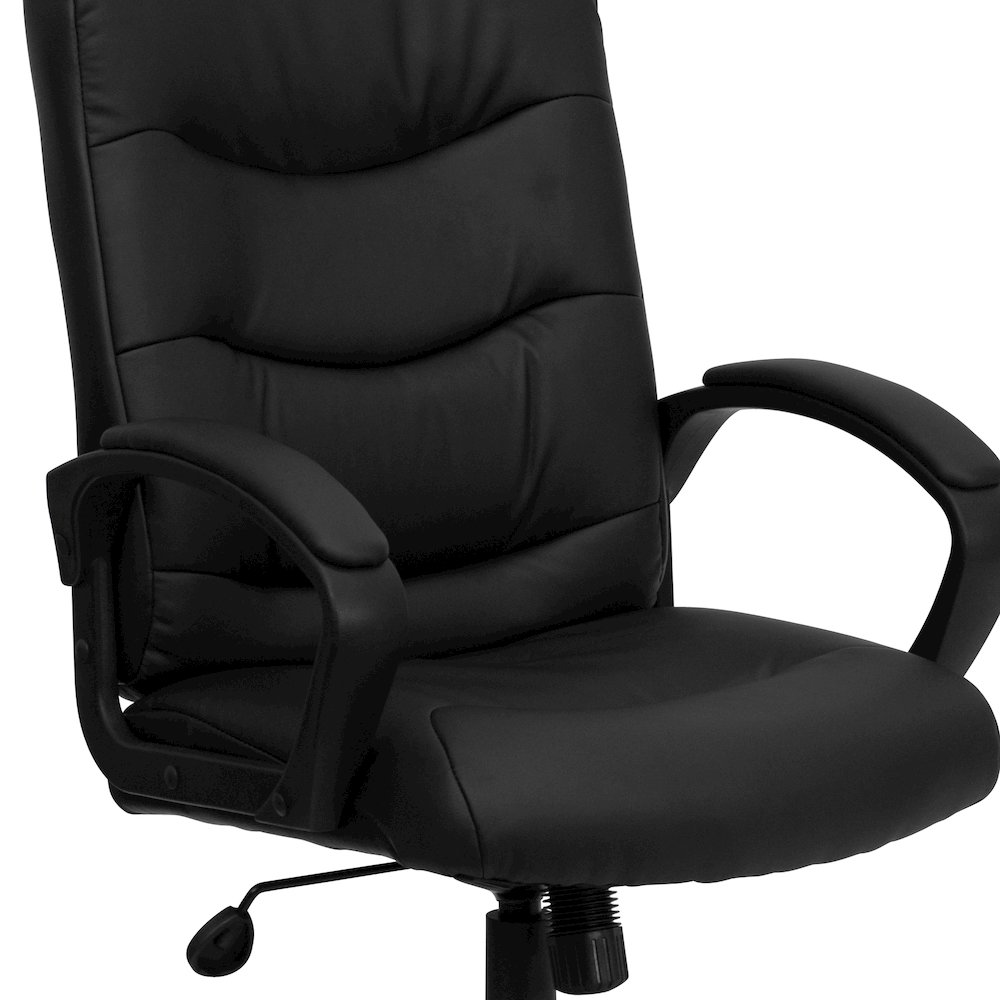 Mid-Back Black Executive Swivel Office Chair. Picture 9